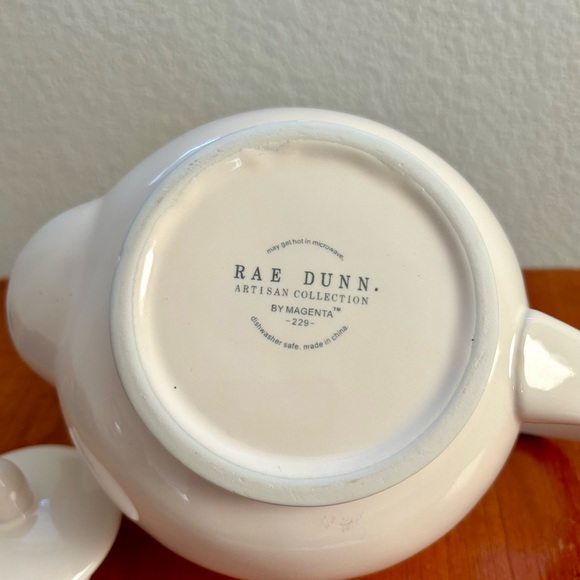 Deck The Paws Typewriter Font Teapot By Rae Dunn - Picture 6 of 7